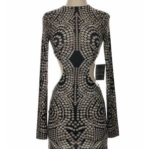 Norma Kamali size S Brand New with tags, Cutout Long-Sleeve Bodycon Dress